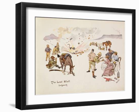 The Last Shell, Ladysmith, from 'The Leaguer of Ladysmith', 1900 (Colour Litho)-Captain Clive Dixon-Framed Giclee Print