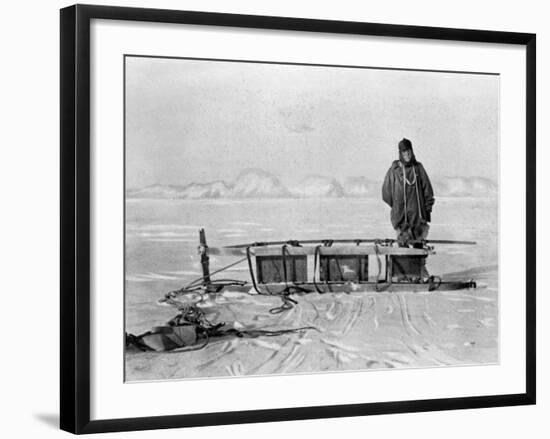 The Last Sledge from the Trek Back from the 'Great Southern Journey, 1909-null-Framed Giclee Print