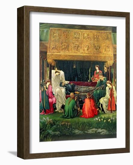 The Last Sleep of Arthur in Avalon, 1881-98-Edward Burne-Jones-Framed Giclee Print