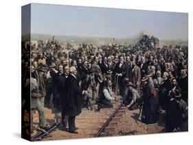 The Last Spike May 10 1869-Thomas Hill-Stretched Canvas