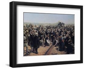 The Last Spike May 10 1869-Thomas Hill-Framed Premium Giclee Print