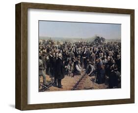 The Last Spike May 10 1869-Thomas Hill-Framed Giclee Print