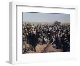 The Last Spike May 10 1869-Thomas Hill-Framed Giclee Print