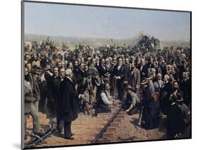 The Last Spike May 10 1869-Thomas Hill-Mounted Giclee Print
