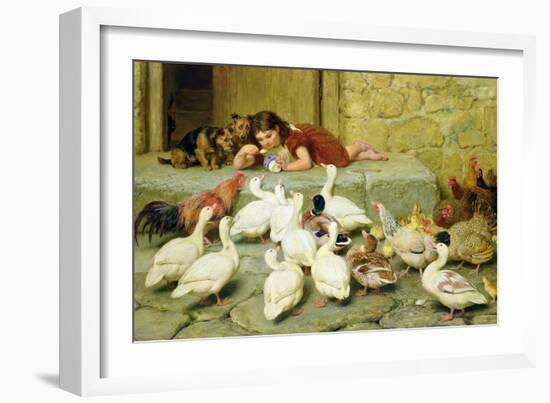 The Last Spoonful, 1880-Briton Rivière-Framed Giclee Print