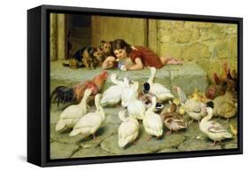 The Last Spoonful, 1880-Briton Rivière-Framed Stretched Canvas