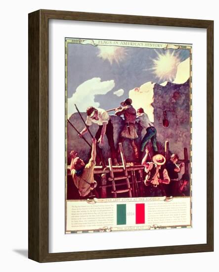The Last Stand at the Alamo, 6th March 1836 (Illustration)-Newell Convers Wyeth-Framed Giclee Print