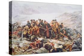 The Last Stand of the 44th Regiment at Gundamuck during the Retreat from Kabul, 1841, 1898-William Barnes Wollen-Stretched Canvas