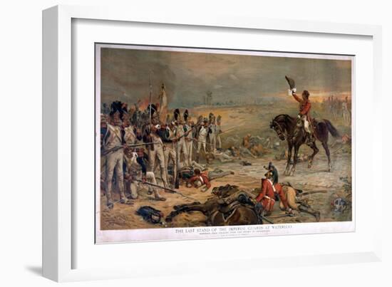 The Last Stand of the Imperial Guards at Waterloo in 1815-Robert Alexander Hillingford-Framed Giclee Print