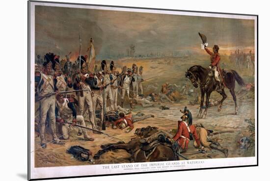 The Last Stand of the Imperial Guards at Waterloo in 1815-Robert Alexander Hillingford-Mounted Giclee Print