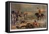 The Last Stand of the Imperial Guards at Waterloo-Robert Alexander Hillingford-Framed Stretched Canvas