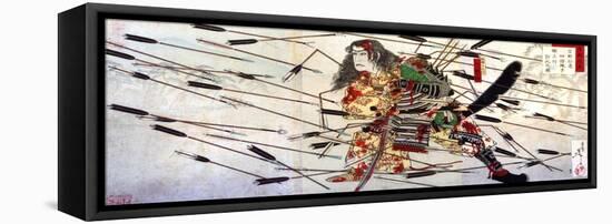 The Last Stand of the Kusunoki-Yoshitoshi Tsukioka-Framed Stretched Canvas