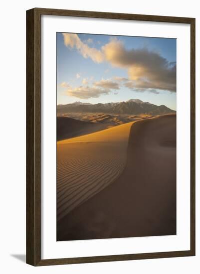 The Last Sunlight of the Day Lights the Sand of Great Sand Dunes National Park, Colorado-Jason J. Hatfield-Framed Photographic Print