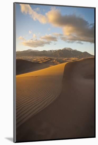 The Last Sunlight of the Day Lights the Sand of Great Sand Dunes National Park, Colorado-Jason J. Hatfield-Mounted Photographic Print
