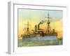 The Last Sunset of the 'Maine', 1898-null-Framed Giclee Print