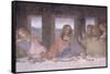 The Last Supper, 1495-97 (Post Restoration)-Leonardo da Vinci-Framed Stretched Canvas