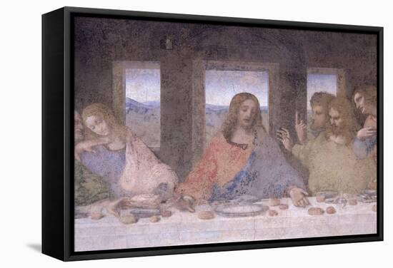 The Last Supper, 1495-97 (Post Restoration)-Leonardo da Vinci-Framed Stretched Canvas