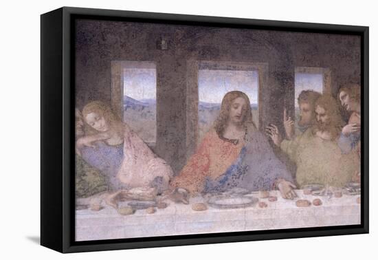 The Last Supper, 1495-97 (Post Restoration)-Leonardo da Vinci-Framed Stretched Canvas