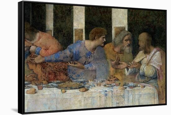 The Last Supper, 1495-97 (Post Restoration)-Leonardo da Vinci-Framed Stretched Canvas