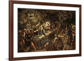 The Last Supper, 1594-Jacopo Robusti Tintoretto-Framed Giclee Print