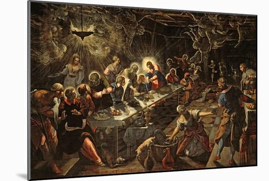 The Last Supper, 1594-Jacopo Robusti Tintoretto-Mounted Giclee Print