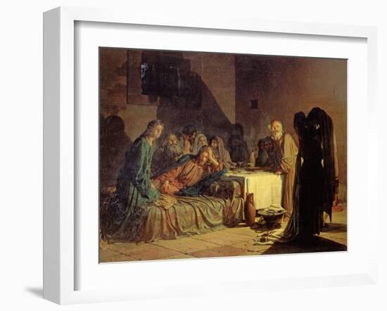 The Last Supper, 1863-Nikolai Nikolaevich Ge-Framed Giclee Print