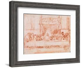 The Last Supper, after Leonardo da Vinci, 1634-35-Rembrandt Harmensz. van Rijn-Framed Giclee Print