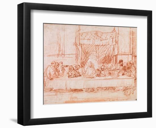 The Last Supper, after Leonardo da Vinci, 1634-35-Rembrandt Harmensz. van Rijn-Framed Giclee Print