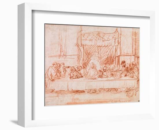 The Last Supper, after Leonardo da Vinci, 1634-35-Rembrandt Harmensz. van Rijn-Framed Giclee Print