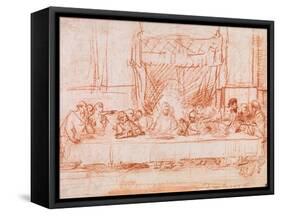 The Last Supper, after Leonardo da Vinci, 1634-35-Rembrandt Harmensz. van Rijn-Framed Stretched Canvas