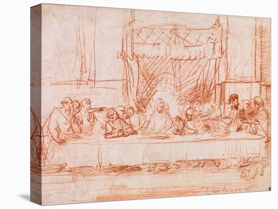 The Last Supper, after Leonardo da Vinci, 1634-35-Rembrandt Harmensz. van Rijn-Stretched Canvas