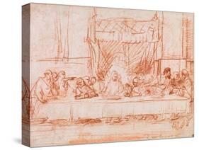 The Last Supper, after Leonardo da Vinci, 1634-35-Rembrandt Harmensz. van Rijn-Stretched Canvas