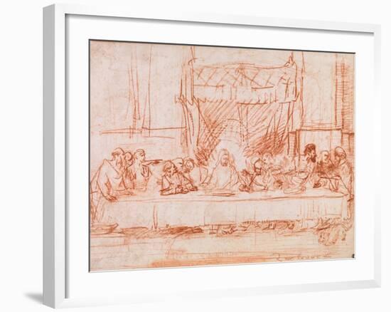 The Last Supper, after Leonardo da Vinci, 1634-35-Rembrandt Harmensz. van Rijn-Framed Giclee Print