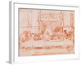 The Last Supper, after Leonardo da Vinci, 1634-35-Rembrandt Harmensz. van Rijn-Framed Giclee Print