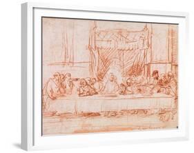 The Last Supper, after Leonardo da Vinci, 1634-35-Rembrandt Harmensz. van Rijn-Framed Giclee Print