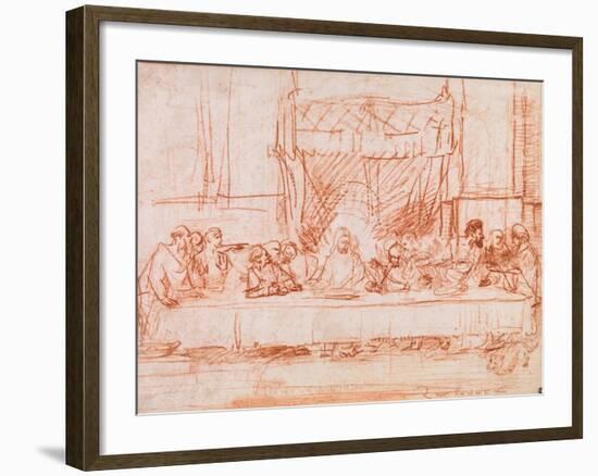 The Last Supper, after Leonardo da Vinci, 1634-35-Rembrandt Harmensz. van Rijn-Framed Giclee Print