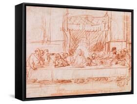 The Last Supper, after Leonardo da Vinci, 1634-35-Rembrandt Harmensz. van Rijn-Framed Stretched Canvas