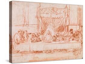 The Last Supper, after Leonardo da Vinci, 1634-35-Rembrandt Harmensz. van Rijn-Stretched Canvas