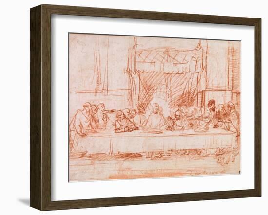 The Last Supper, after Leonardo da Vinci, 1634-35-Rembrandt Harmensz. van Rijn-Framed Giclee Print