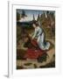 The Last Supper Altarpiece: Elijah in the Wilderness (Right Wing), 1464-1468-Dirk Bouts-Framed Giclee Print