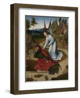 The Last Supper Altarpiece: Elijah in the Wilderness (Right Wing), 1464-1468-Dirk Bouts-Framed Giclee Print