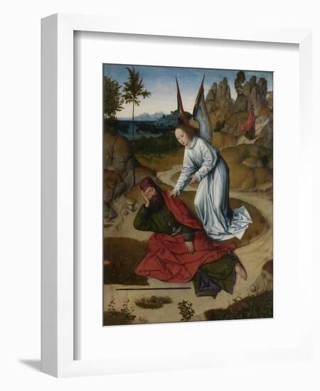 The Last Supper Altarpiece: Elijah in the Wilderness (Right Wing), 1464-1468-Dirk Bouts-Framed Giclee Print