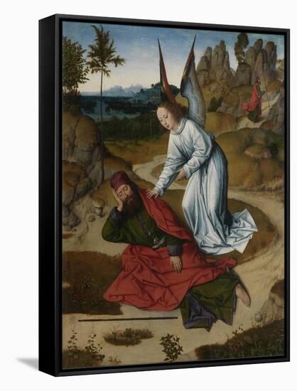 The Last Supper Altarpiece: Elijah in the Wilderness (Right Wing), 1464-1468-Dirk Bouts-Framed Stretched Canvas