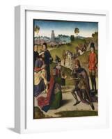 The Last Supper Altarpiece: Meeting of Abraham and Melchizedek (Left Wing), 1464-1468-Dirk Bouts-Framed Giclee Print