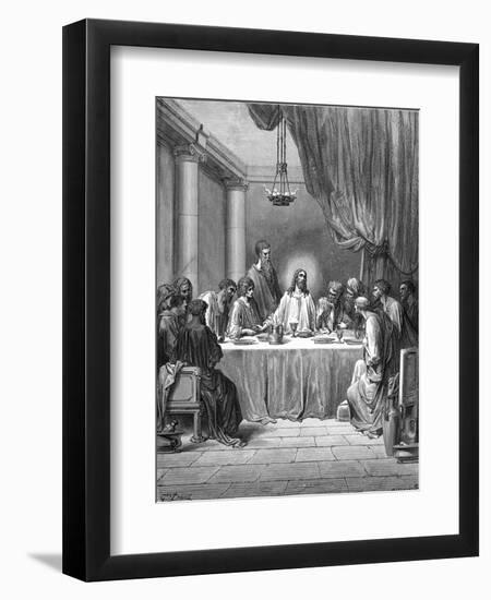 The Last Supper - Bible-Gustave Dore-Framed Giclee Print