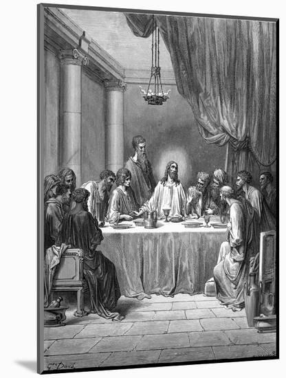 The Last Supper - Bible-Gustave Dore-Mounted Giclee Print