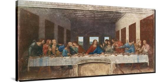 The Last Supper, c.1498-Leonardo da Vinci-Stretched Canvas