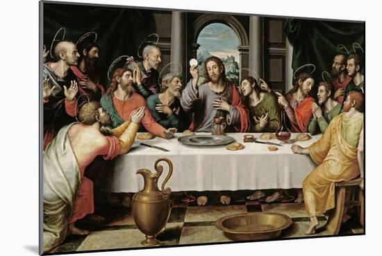 The Last Supper, Ca. 1562-Juan De juanes-Mounted Giclee Print