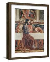 The Last Supper, Detail of Saint John, Saint Peter, Jesus and Judas, 1477-Andrea Del Castagno-Framed Giclee Print