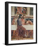 The Last Supper, Detail of Saint John, Saint Peter, Jesus and Judas, 1477-Andrea Del Castagno-Framed Giclee Print